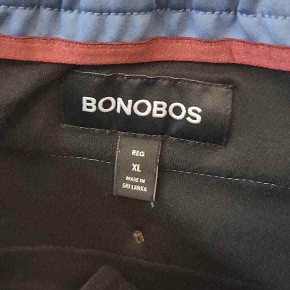 Bonobos Blue Joggers with Tapered Fit and Elastic Waistband - Picture 2 of 8